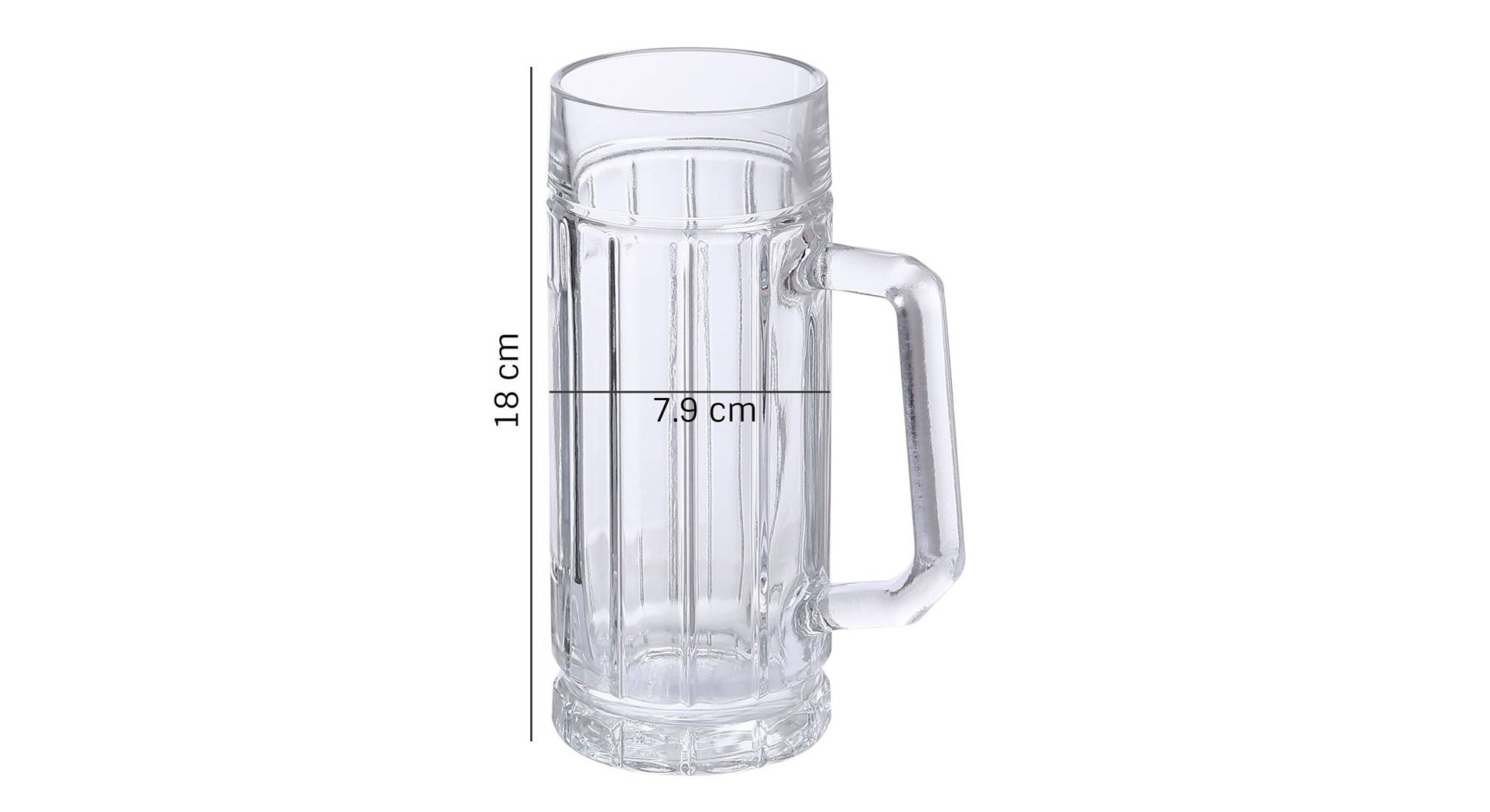 Torin beer glass set of 2 transparent 5