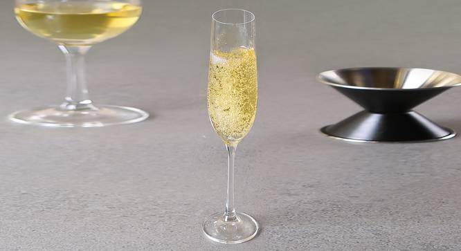 Viola Champagne Glass Set (transparent) by Urban Ladder - Front View Design 1 - 378028