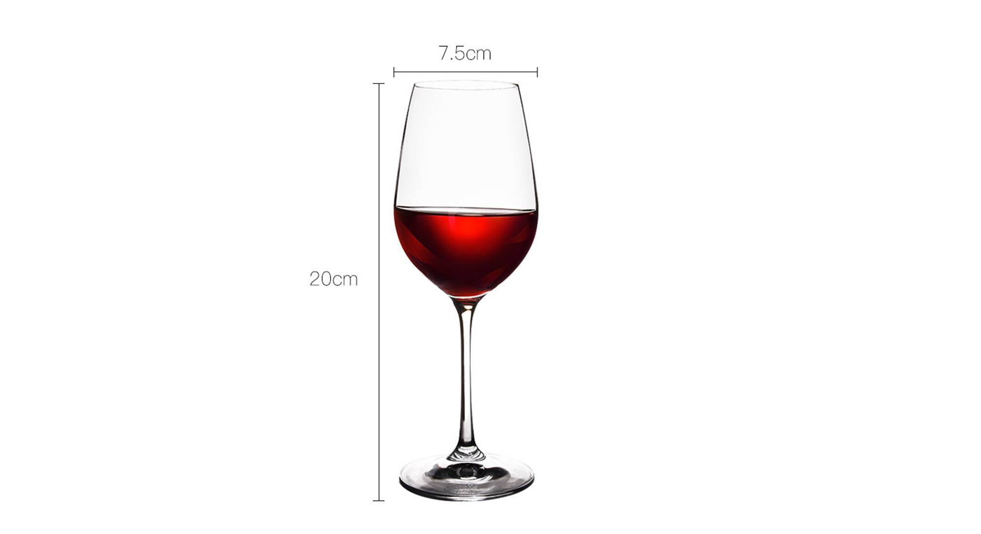 Viola wine glass set of 6 transparent 5