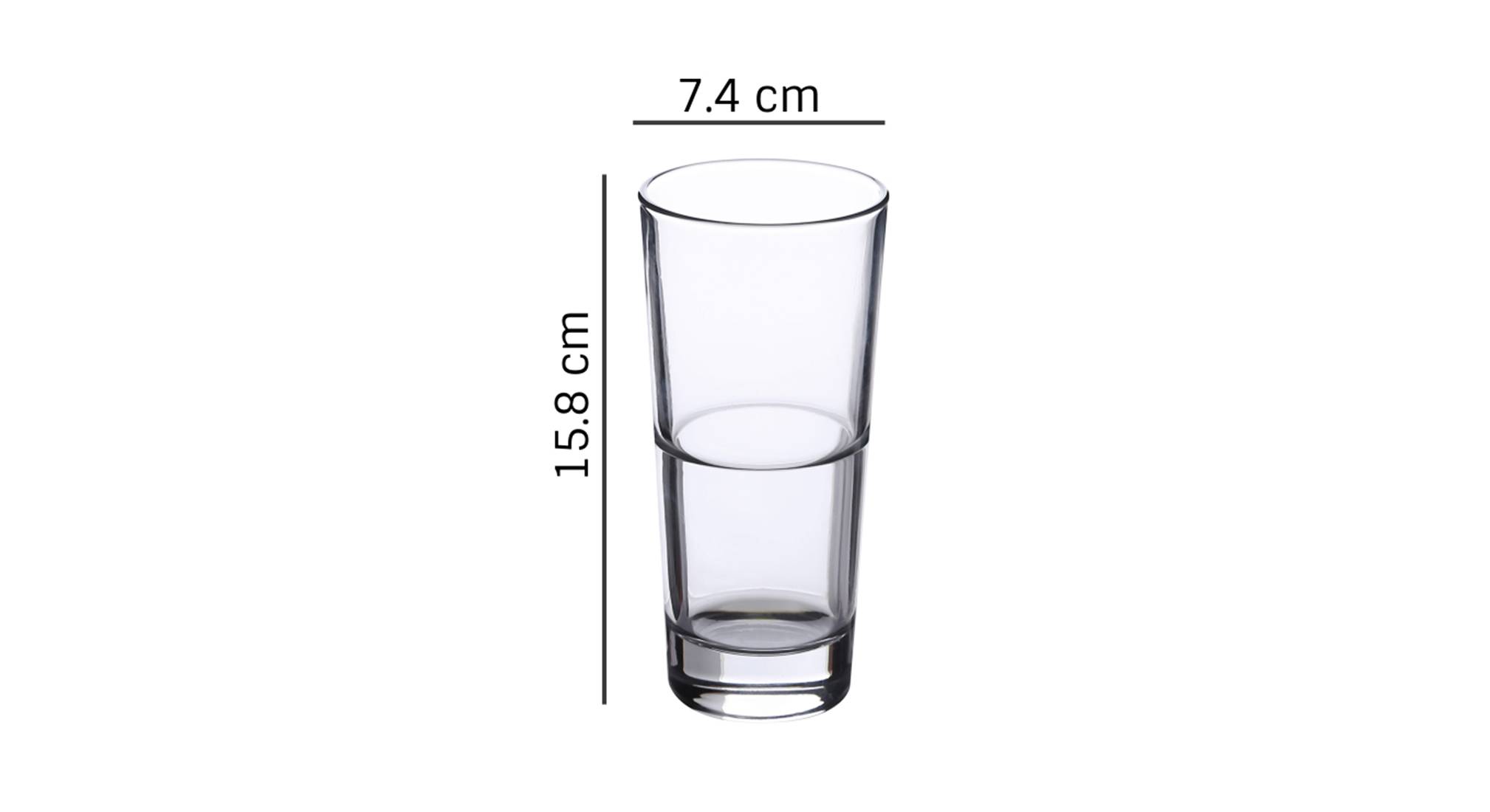 Zlata drinking glass set of 6 transparent 5