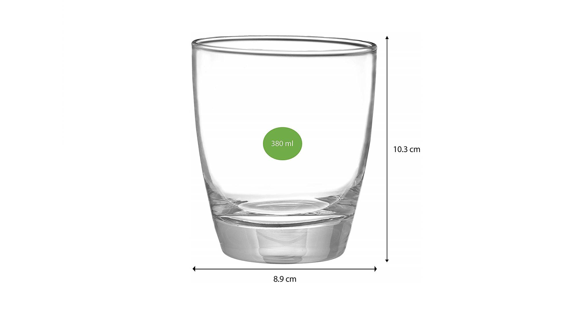 Viv whiskey glass set of 6 transparent 5