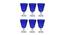 Corleone Wine Glass Set of 6 (Blue) by Urban Ladder - Design 1 Side View - 378061