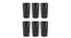 Funky Cocktail Glass Set of 6 (Black) by Urban Ladder - Front View Design 1 - 