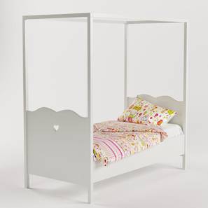 Kids Beds Without Storage Design Dreamcatcher Engineered Wood Bed in White Colour