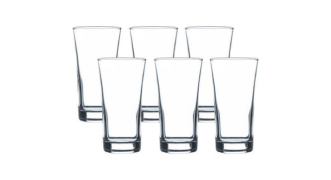 Gunner Drinking Glasses Set of 6 (Transperant) by Urban Ladder - Design 1 Half View - 378249