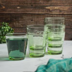 Glassware Design Juniper Drinking Glass Set of 6 (Lime Green)