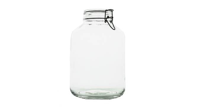Lily Jars with Clear Glass Lid and Rubber Gasket Set of 2 (Transperant) by Urban Ladder - Design 1 Half View - 378308