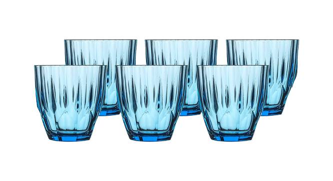 Kaia Drinking Glasses Set of 6 (Blue) by Urban Ladder - Design 1 Half View - 378319