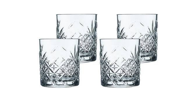 Knox Whiskey Glasses Set of 4 (Transperant) by Urban Ladder - Design 1 Half View - 378331