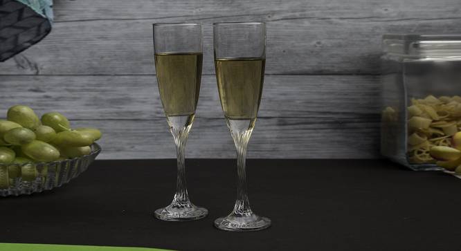 Lincoln Champagne Glasses Set of 6 (Transperant) by Urban Ladder - Design 1 Half View - 378333