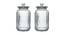 Otis Jars with Silicon Gasket and Glass Lid Set of 2 (Transperant) by Urban Ladder - Front View Design 1 - 378406