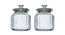 Phoenix Jars with Silicon Gasket and Glass Lid Set of 3 (Transperant) by Urban Ladder - Front View Design 1 - 378408
