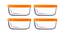 Shamira Bowls Set of 4 (Transperant) by Urban Ladder - Front View Design 1 - 378549