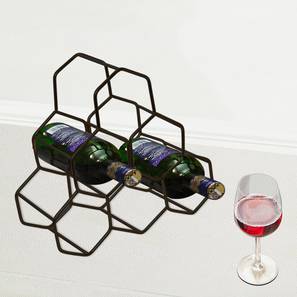 Bar Cabinet Design August Wine Rack (Ebony Finish, Black)