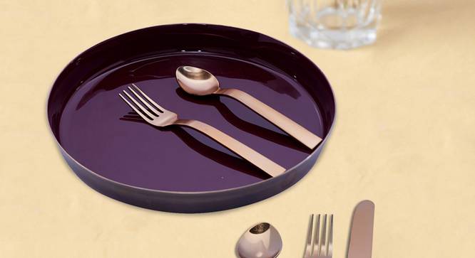August Cutlery Set (Maroon & Copper) by Urban Ladder - Front View Design 1 - 378741