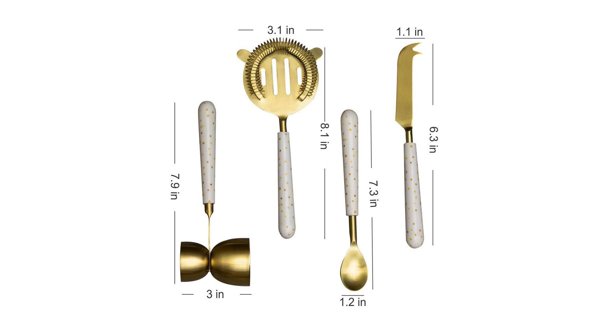 Bowie bar tools   set of 4 gold1319 5