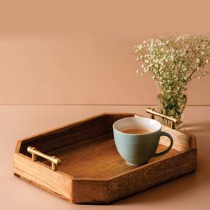 Christmas Home Decor Design Edison Tray (Brown & Gold)