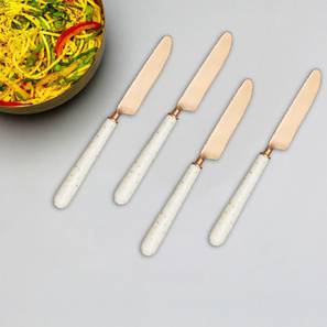 Nestroots Design Fitz Knives - Set of 4 (White & Copper)