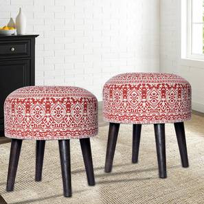 Nestroots Design Grayson Foot Stool Set of 2 (Red)