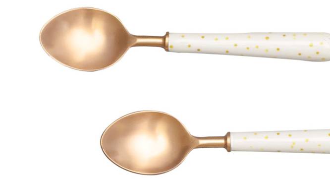 Homer Spoons - Set of 4 (White & Copper) by Urban Ladder - Design 1 Close View - 379219