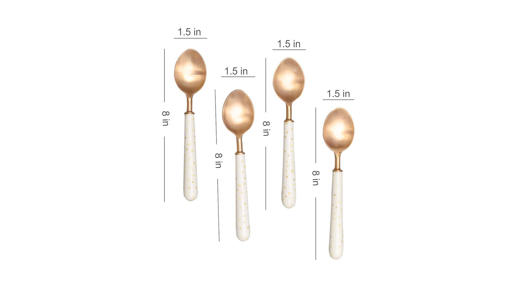 Homer spoons   set of 4 copper white1272 5
