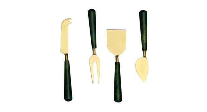 Jasper Knives - Set of 4 (Green & Gold) by Urban Ladder - Cross View Design 1 - 379328