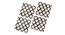 Maisie Coasters - Set of 4 (Black & White) by Urban Ladder - Cross View Design 1 - 379524