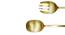 Milo Spoon & Fork - Set of 2 (Gold) by Urban Ladder - Design 1 Close View - 379619