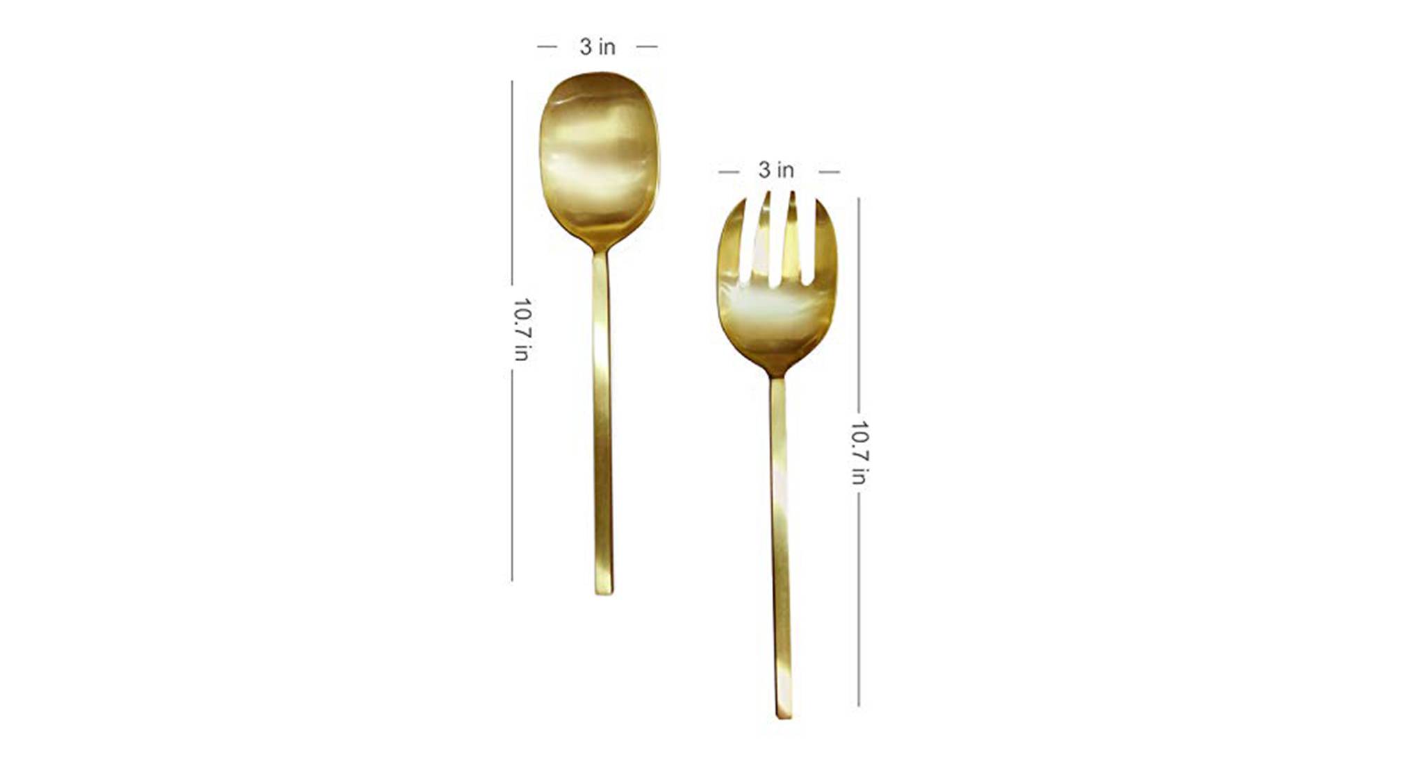Milo spoon   fork   set of 2 gold1283 5