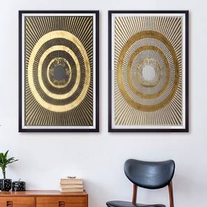 Scenary Painting Design Gold Canvas Wall Art