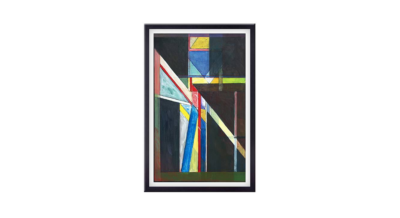 Multi Coloured Synthetic Fiber Wall Art Urban Ladder