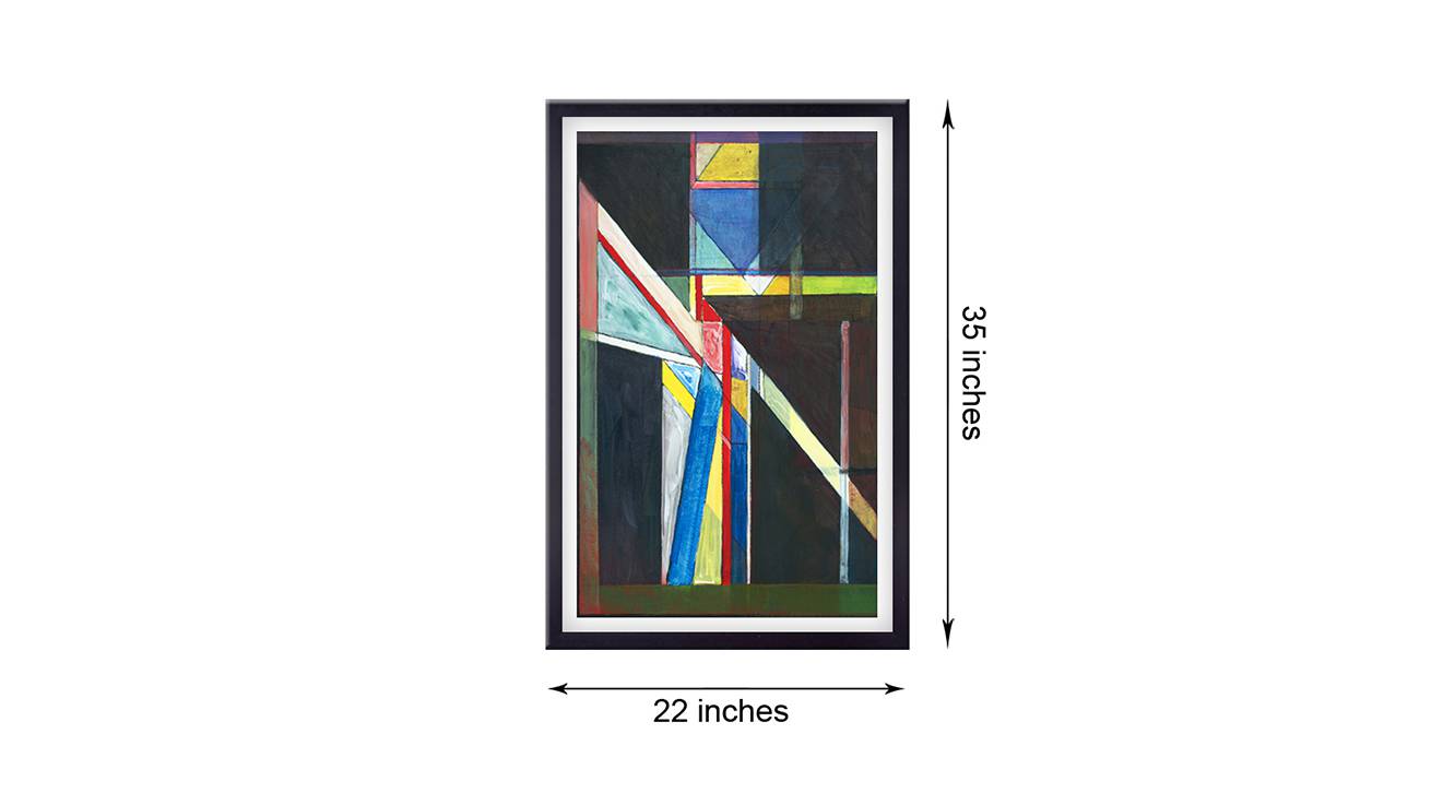 Multi Coloured Synthetic Fiber Wall Art Urban Ladder