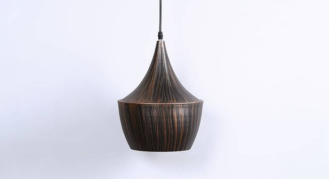 Henry Hanging Lamp (Brown, Aluminium Shade Material, Aluminium Shade Color) by Urban Ladder - Front View Design 1 - 381036
