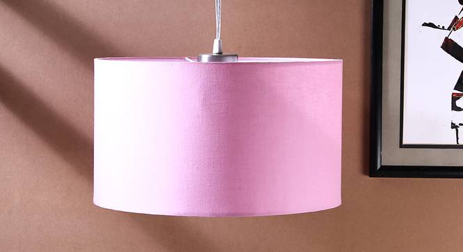 Eleanor Hanging Lamp (Pink, Aluminium Shade Material, Aluminium Shade Color) by Urban Ladder - Front View Design 1 - 381038