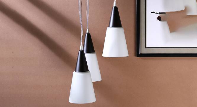Arthur Hanging Lamp (White, Aluminium Shade Material, Aluminium Shade Color) by Urban Ladder - Front View Design 1 - 381046