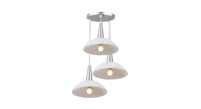 Adeline Hanging Lamp (White, Aluminium Shade Material, Aluminium Shade Color) by Urban Ladder - Cross View Design 1 - 381066