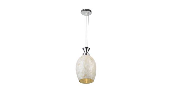 Michael Hanging Lamp (Silver, Aluminium Shade Material, Aluminium Shade Color) by Urban Ladder - Front View Design 1 - 381138