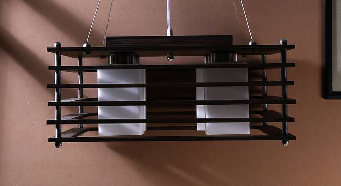 Jack Hanging Lamp (Brown, Aluminium Shade Material, Aluminium Shade Color) by Urban Ladder - Front View Design 1 - 381139