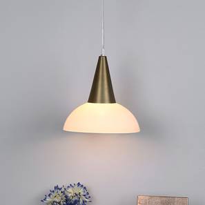 Learc Design Nathaniel Hanging Lamp (White, Aluminium Shade Material, Aluminium Shade Color)