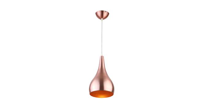 Noah Hanging Lamp (Brown, Aluminium Shade Material, Aluminium Shade Color) by Urban Ladder - Front View Design 1 - 381227