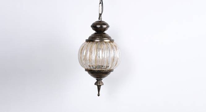 Samuel Hanging Lamp (transparent, Aluminium Shade Material, Aluminium Shade Color) by Urban Ladder - Front View Design 1 - 381233