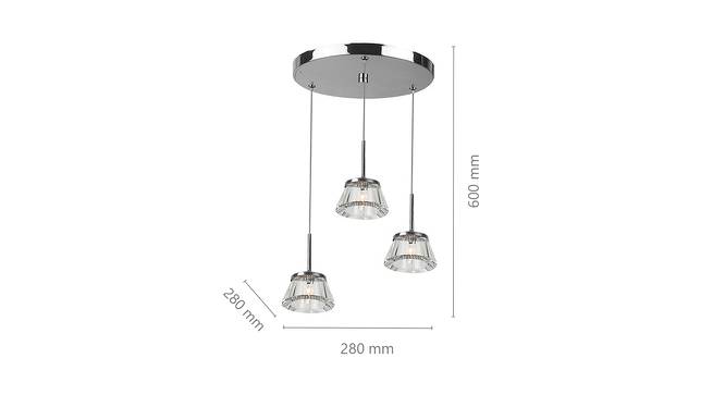 Violet Hanging Lamp (transparent, Aluminium Shade Material, Aluminium Shade Color) by Urban Ladder - Image 1 Design 1 - 381268