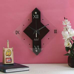 Wall Clocks Design Brown Engineered Wood Wall Clock