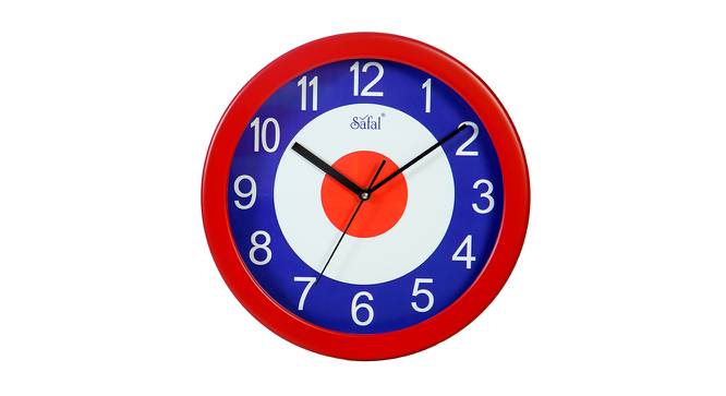 Engar Wall Clock (Red) by Urban Ladder - Front View Design 1 - 381342
