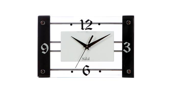 Alva Wall Clock (Black & White) by Urban Ladder - Front View Design 1 - 381347