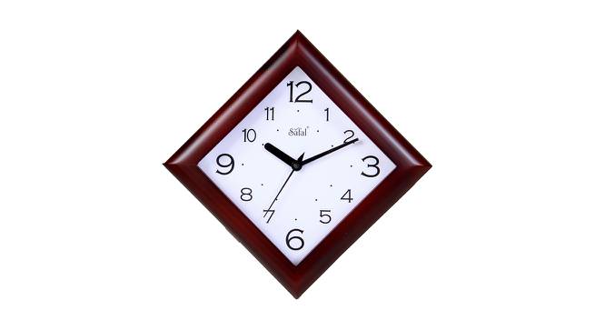 Dezaral Wall Clock (Brown) by Urban Ladder - Front View Design 1 - 381356