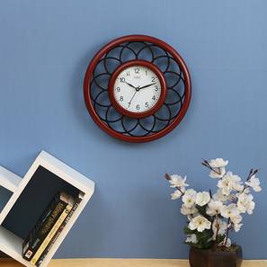 Safal Design Tan Brown Engineered Wood Wall Clock