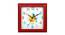 Galdor Wall Clock (Red) by Urban Ladder - Front View Design 1 - 381430