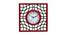 Pindious Wall Clock (Red & Black) by Urban Ladder - Front View Design 1 - 381437