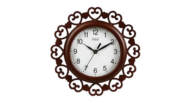Kyla Wall Clock (Brown) by Urban Ladder - Front View Design 1 - 381444